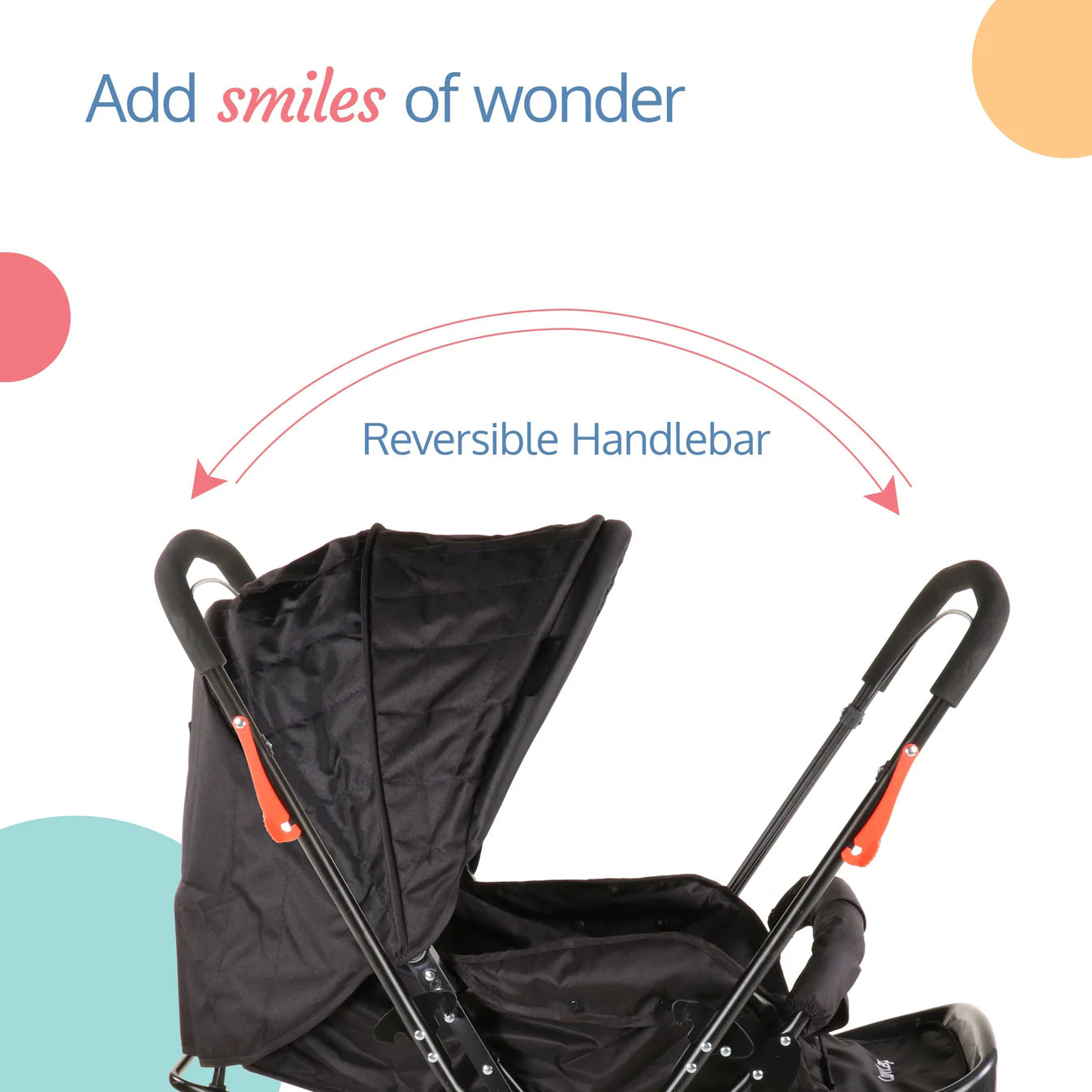 Starshine Baby Stroller / Pram for 0 to 3 Years, New Born / Toddler / Kid, Lightweight, Adjustable backrest, 360° Swivel Wheel, Large storage basket, Reversible Handlebar (Black) Regular priceRs. 5,599.00 Sale priceRs. 4,698.02