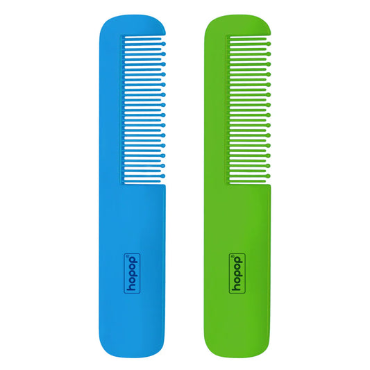 Rounded Teeth Edge Easy Grip Baby Hair Comb green blue