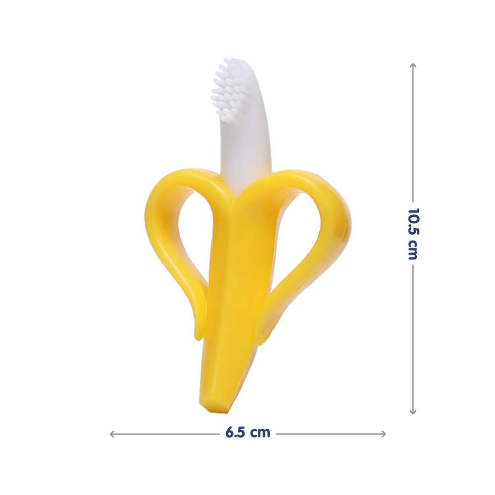 Easy Grip Banana Silicone banana Teether yellow