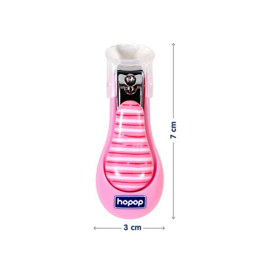 Nail Clipper with Skin Guard PINK STRIPE