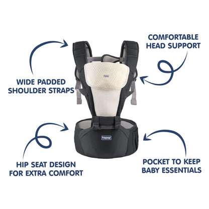 5 in 1 Elegant Hip Seat Baby Carrier BLACK