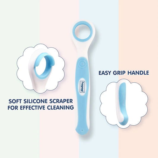 Soft and Gentle Rounded Edges Tongue Cleaner blue