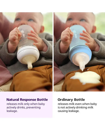 Avent Philips Natural Baby Feeding Bottle | No.1 Brand Recommended by Moms Worldwide | Ideal for 0 months+| Natural Response Technology Mimics Breastfeeding | Uniquely Designed Nipple releases milk only when baby drinks | Pack of 1 | SCY900/01 - 125