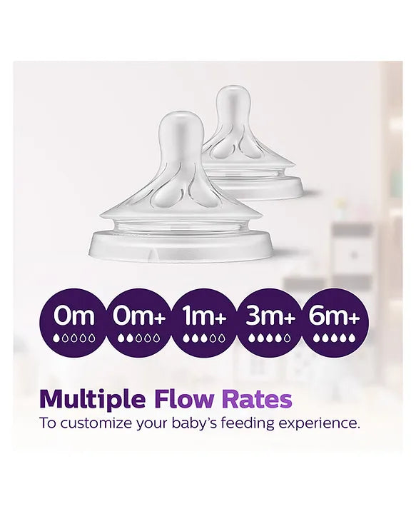 Avent Philips Natural Baby Feeding Bottle | No.1 Brand Recommended by Moms Worldwide | Ideal for 0 months+| Natural Response Technology Mimics Breastfeeding | Uniquely Designed Nipple releases milk only when baby drinks | Pack of 1 | SCY900/01 - 125