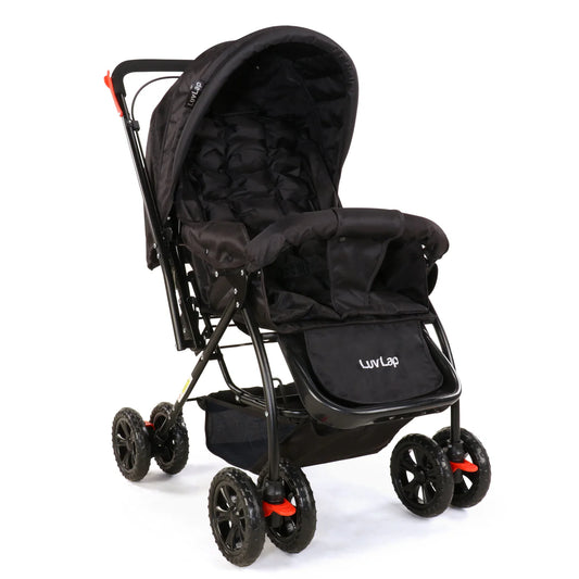 Starshine Baby Stroller / Pram for 0 to 3 Years, New Born / Toddler / Kid, Lightweight, Adjustable backrest, 360° Swivel Wheel, Large storage basket, Reversible Handlebar (Black) Regular priceRs. 5,599.00 Sale priceRs. 4,698.02