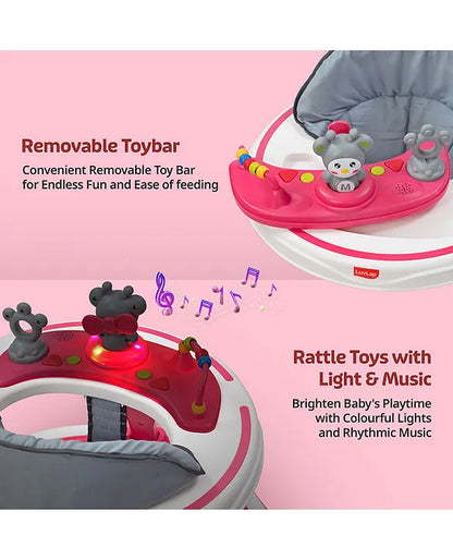 Luv Lap 360° Baby Walker with 3 Level Height Adjustment & Switchable Food & Musical Toy Tray