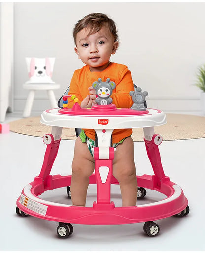 Luv Lap 360° Baby Walker with 3 Level Height Adjustment & Switchable Food & Musical Toy Tray