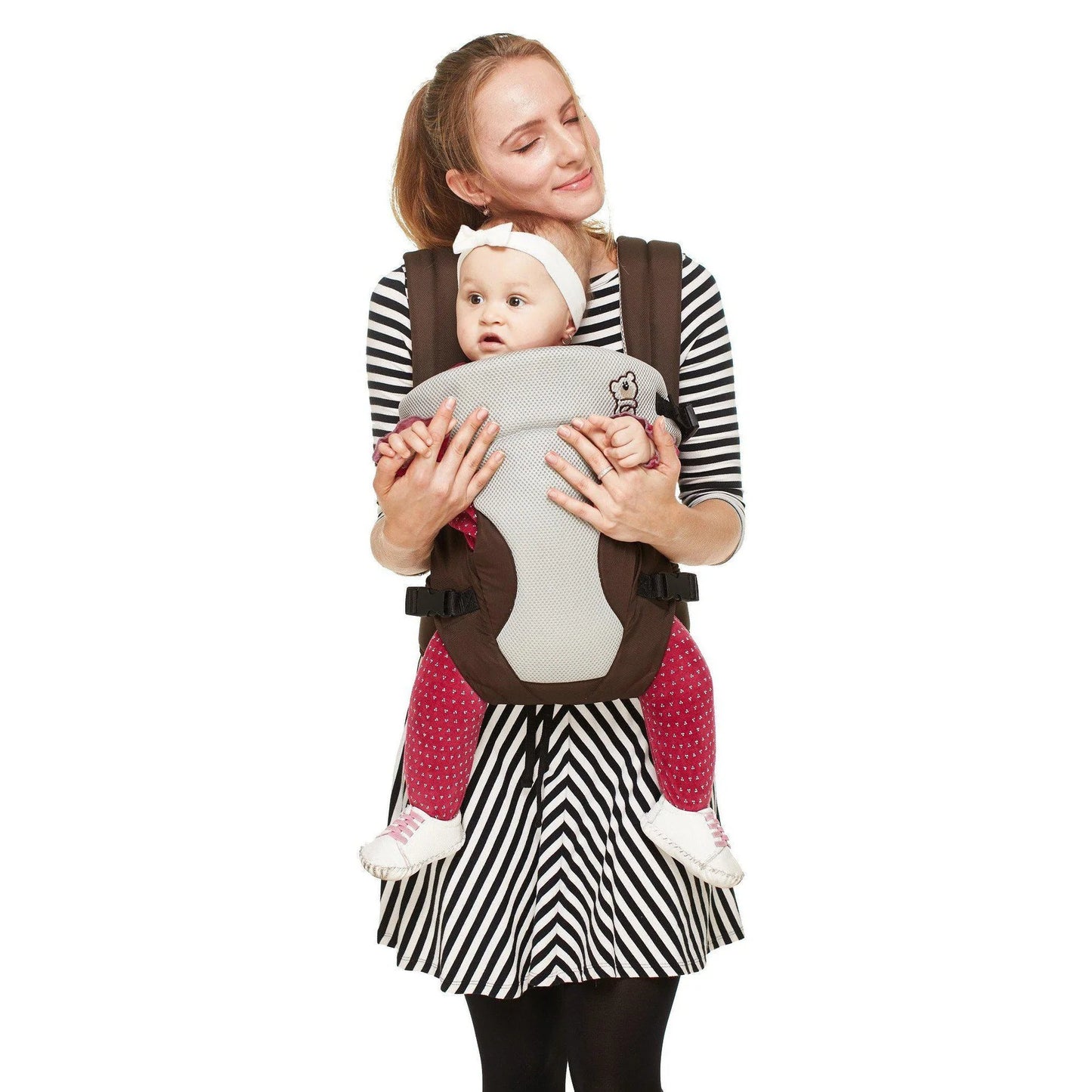 New Cuddle Snuggle Carriers cum Kangaroo Bag, Front / Back Baby Carrier Position, Foldable Head Support