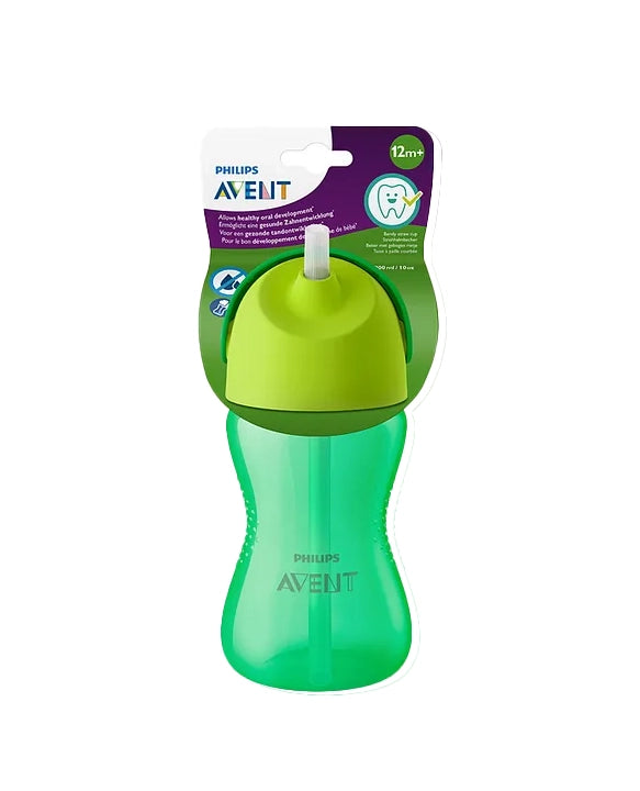 Avent Bendy Straw Cup I 12M+ Plastic BPA Free - 300 ml GREEN