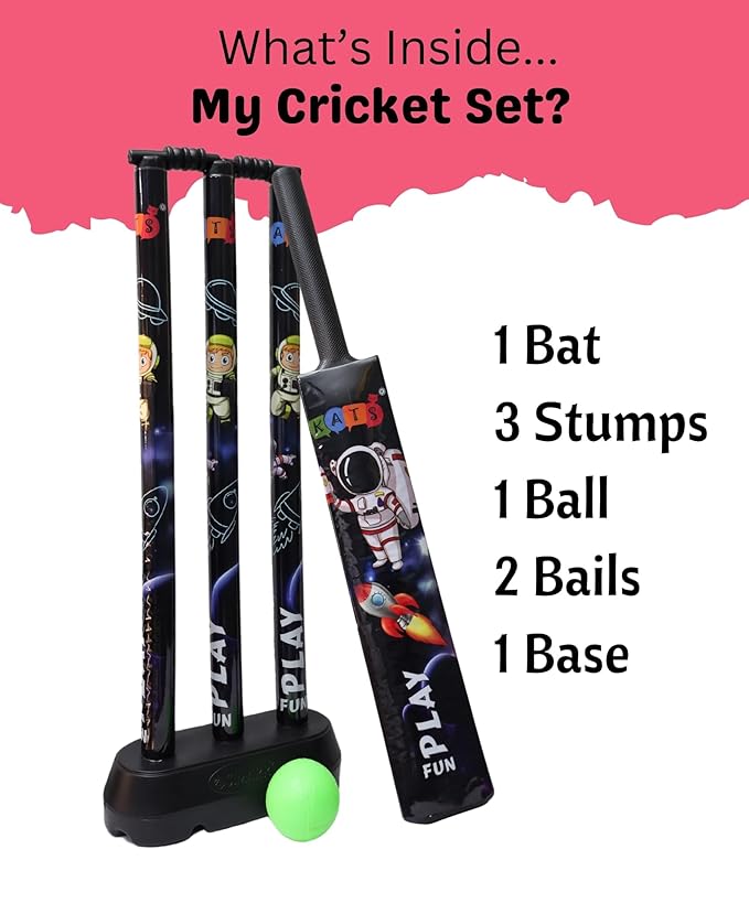 Bat Ball Space Theme Cricket Set for Kids