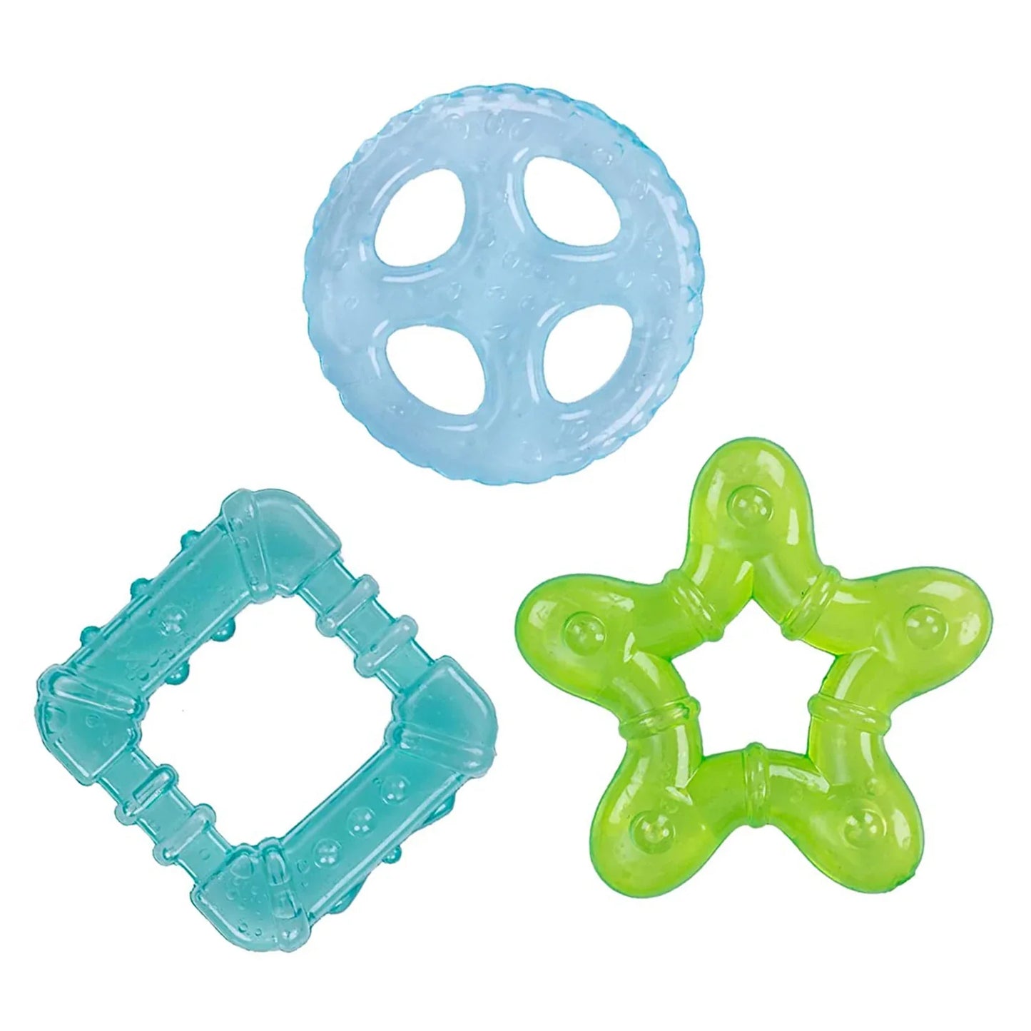 Hopop Multi Textured, Water Filled Cooling Teether (Star, Pack Of 3)