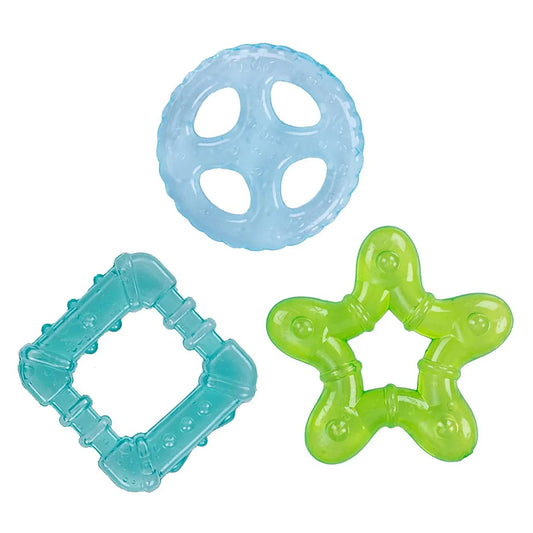 Hopop Multi Textured, Water Filled Cooling Teether (Star, Pack Of 3)