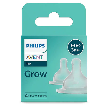 Philips Avent Grow Teat – 3M+ | Flow 3 | Pack of 2 | Anti-Colic & BPA-Free