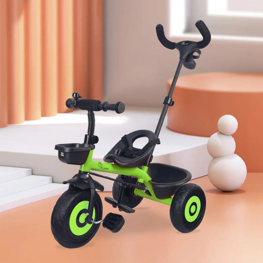 Tiny Toes T20 Ace Tricycle - 2 in 1, EVA Wheels, Adjustable Parental Control, Cup Holder, EVA Wheels, Front & Rear Basket, 1.5-5y