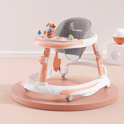 Little Feet Plus Walker - Detachable Toy Bar/Meal Tray With Music & Light, 3 Level Height/ 4 Level Seat Adjustment, 2-in-1 Walker cum Rocker