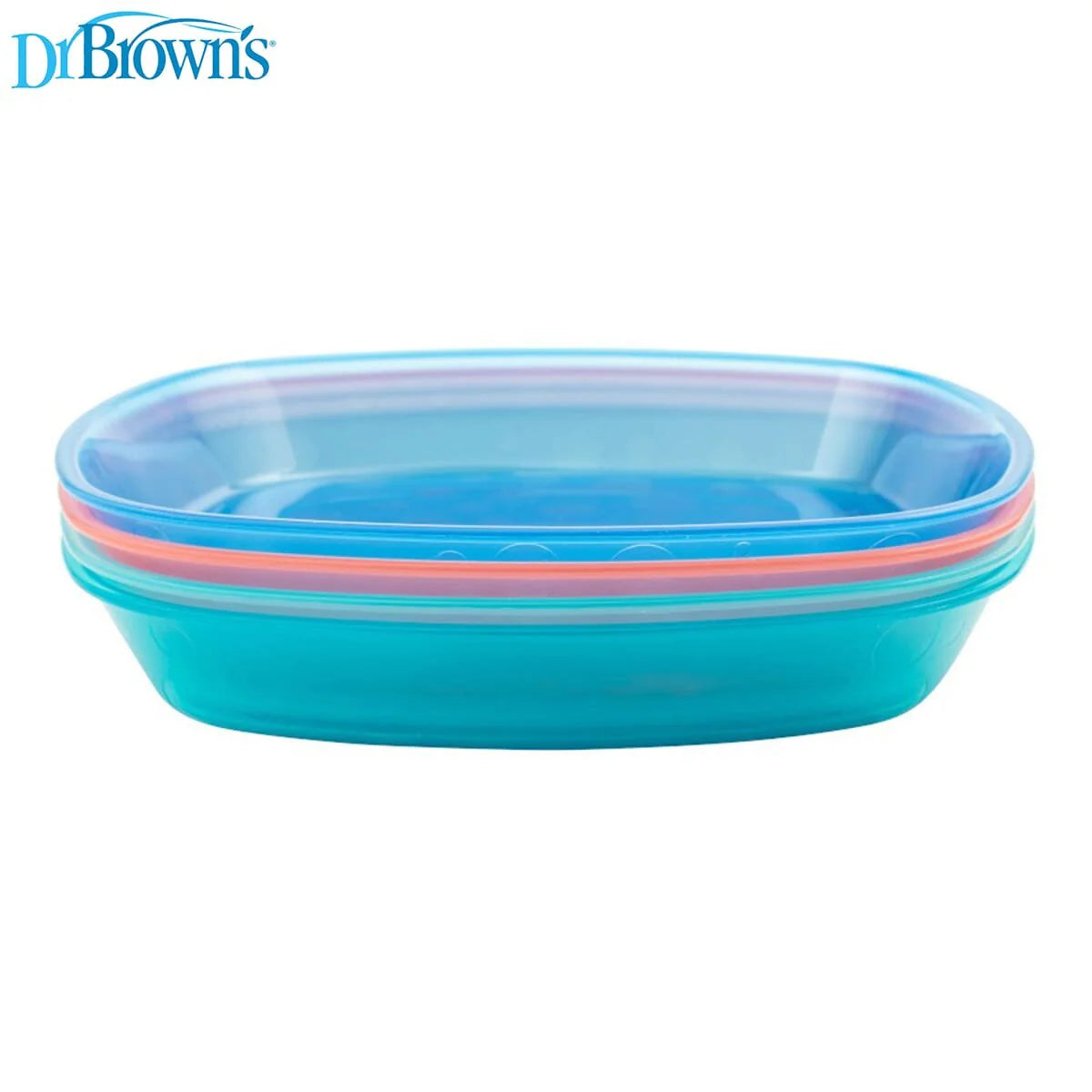 Dr.Brown's Toddler Plates 3-Pack- Multicolor